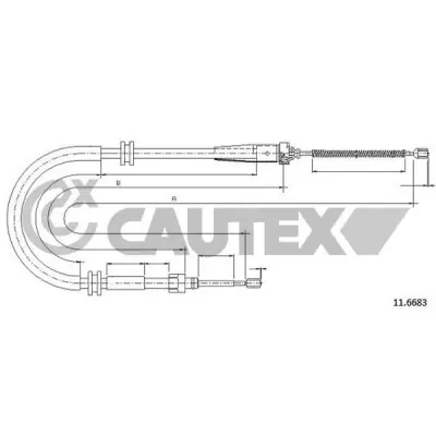Cable de accionamiento, freno de estacionamiento CAUTEX/FACET 028481 Pago Seguro